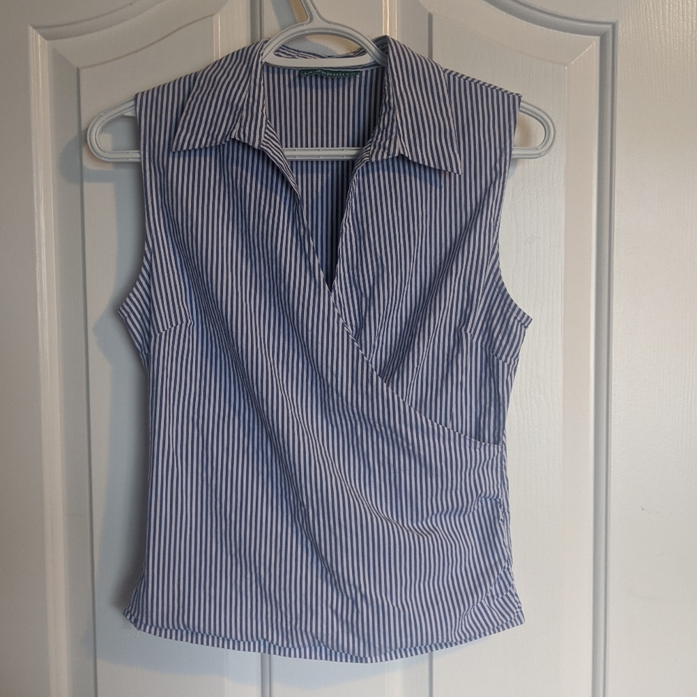 Vintage La Redoute sleeveless wrap shirt